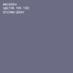 #6C6D84 - Storm Gray Color Image